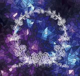 多边形婚礼背景喷绘