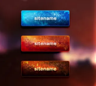 彩色质感按钮PSD分层素材