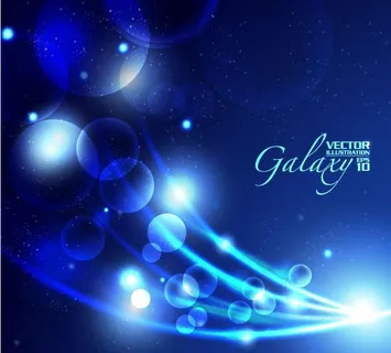 华丽蓝色炫光背景矢量素材