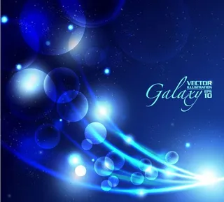 华丽蓝色炫光背景矢量素材