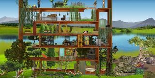 书架中的梦幻世界图片