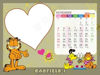 咖啡猫2012儿童台历PSD分层