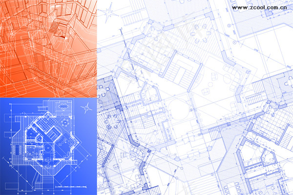 建筑图纸矢量素材eps,ai矢量模版下载