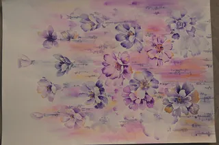 水彩手绘花卉 服装图片