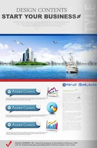 建筑物与水面上的大船PSD分层素材