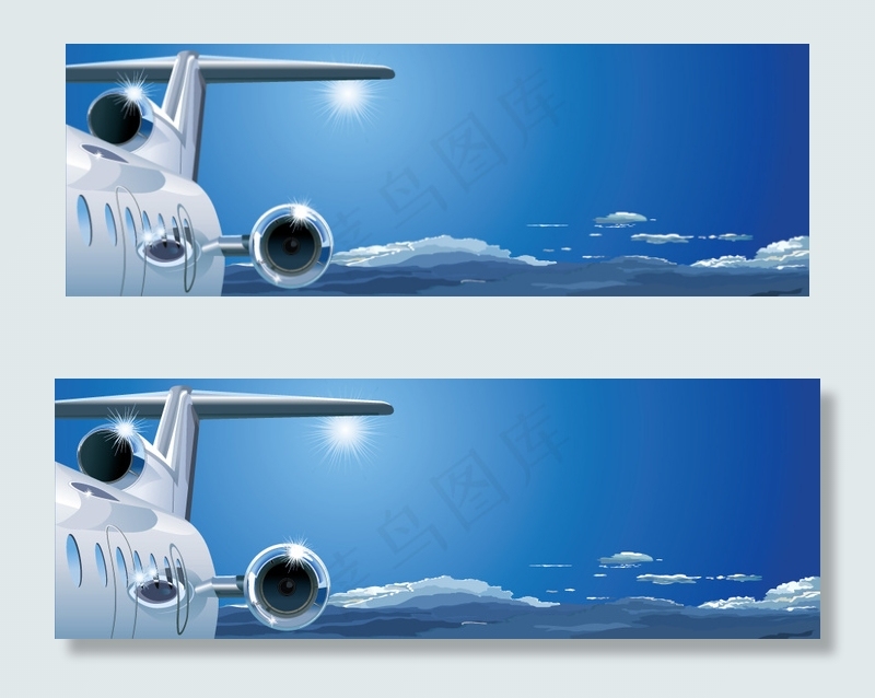 旅游飞行相关设计矢量素材