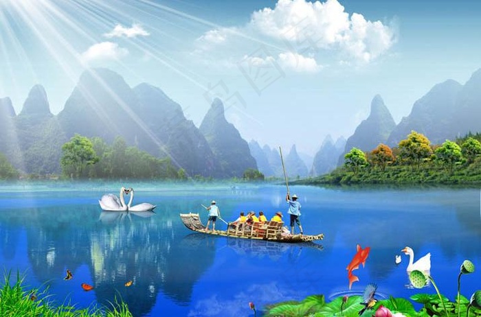 梦幻 自然风景图片(3898X2889(DPI:300))psd模版下载
