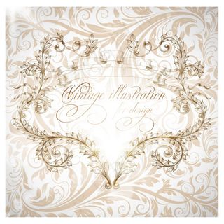欧式淡雅花边底纹矢量图
