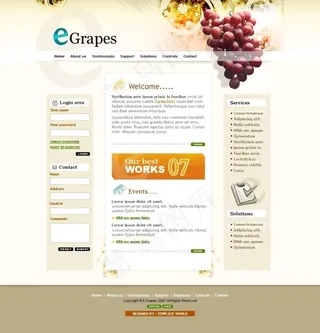 葡萄网页psd模板