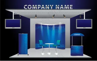 展览促销背景矢量素材