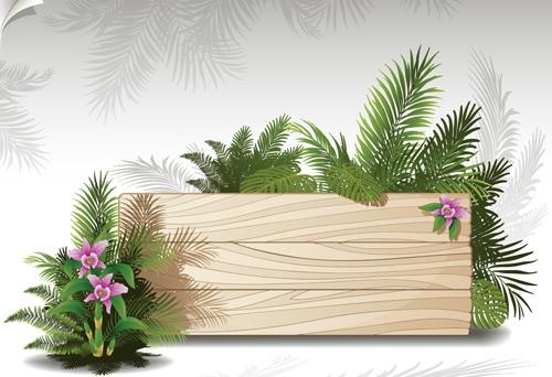 在矢量设计01种热带植物eps,ai矢量模版下载