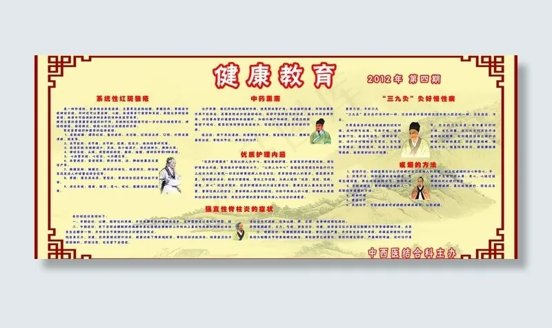 中医知识宣传栏图片cdr矢量模版下载