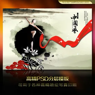 舞动中国展板设计