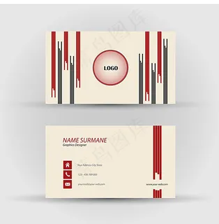 白色简约商务名片设计