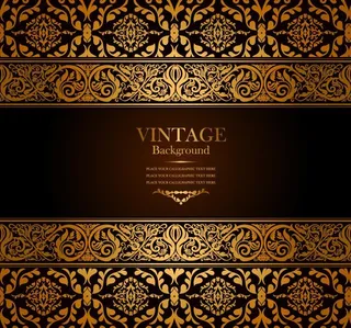 欧式花纹 金色古典花纹图片