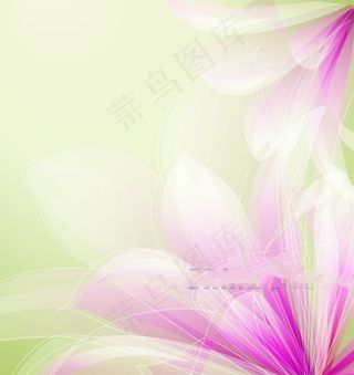 幻彩花卉装饰矢量背景图