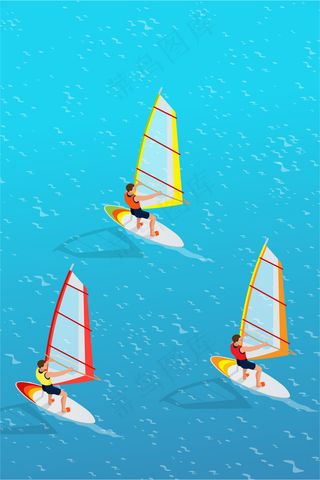 夏季海边清爽风格高清背景