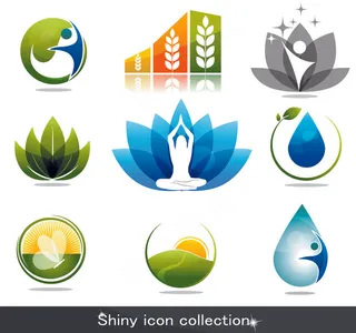 绿色创意图标矢量素材