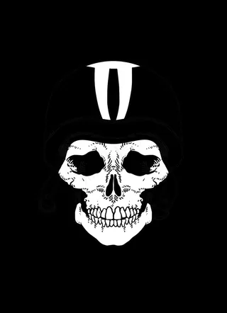 手绘恐怖骷髅头插画