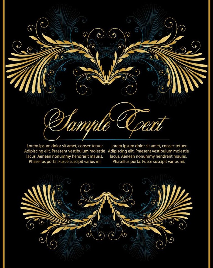 欧式金边花纹图片