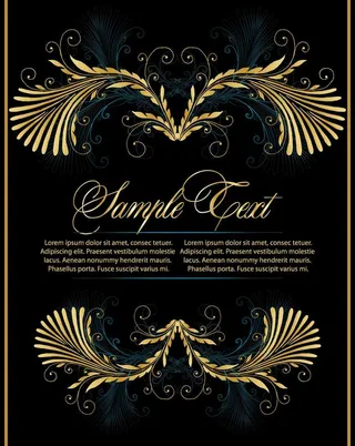 欧式金边花纹图片