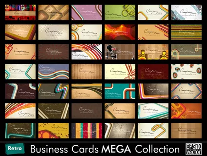 该矢量的复古名片在EPS 10格式...
