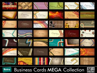 该矢量的复古名片在EPS 10格式...