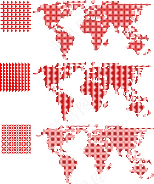 马赛克世界地图