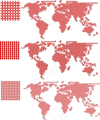 马赛克世界地图