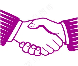 合作成功握手平面图片