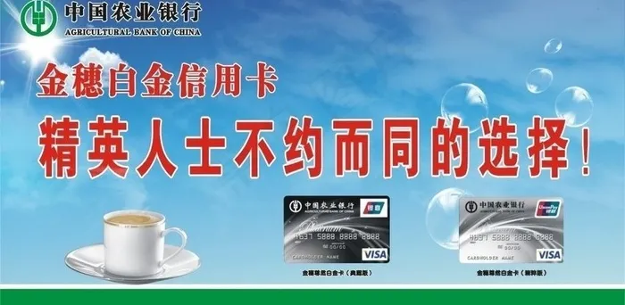 农业银行金穗白金卡图片cdr矢量模版下载
