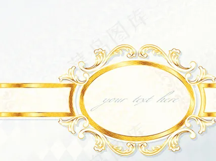 金色奢华对话框边框