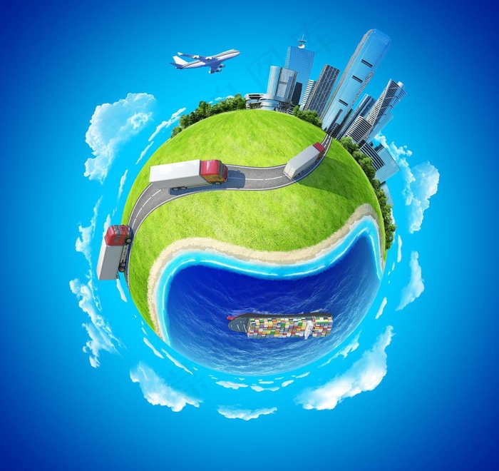 绿色环保地球图片