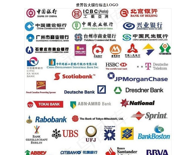 银行标志大全cdr矢量模版下载