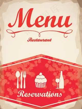 西餐厅menu菜单图片