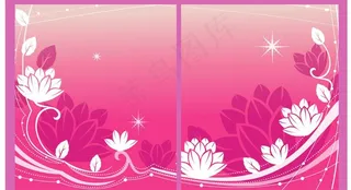 粉红色花纹移动门设计图源文件下载图...
