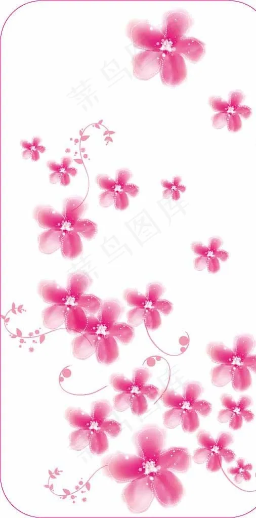 花瓣手机壳ai矢量模版下载