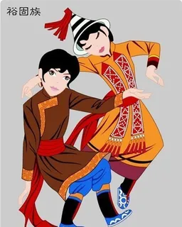 裕固族 五十六个民族 中华传统 装饰 AI 裕固族 五十六个民族 中华传统 装饰 AI