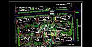 翠竹苑小区总平面园林景观设计图