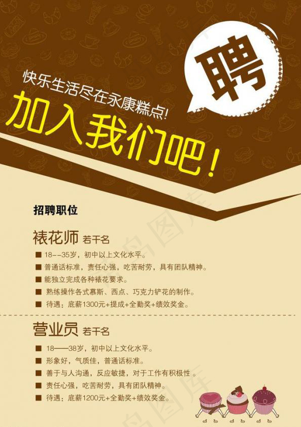 招聘海报psd模版下载