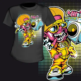 时尚潮流音乐印花图案