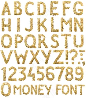 硬币字母数字字体