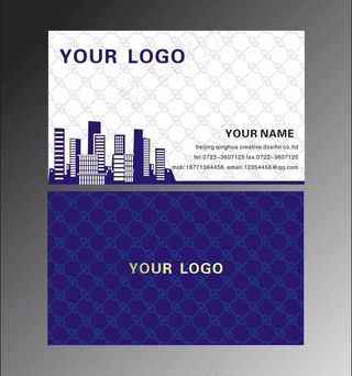 蓝色名片图片