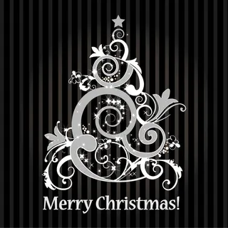 明亮的星星的圣诞树矢量