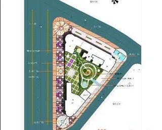 城市景观住宅小区规划总平面PSD模...
