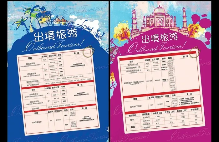 旅游双面传单图片(2481X3509(DPI:300))psd模版下载