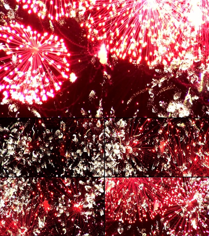 节日的夜晚空中绚烂的焰火视频素材