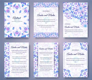 紫色唯美花卉卡片