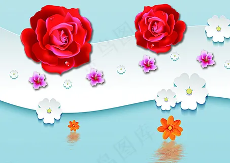 3D玫瑰图片