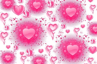 心型花纹深粉红色图片